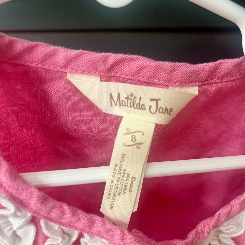 Matilda Jane Sleeveless Dress. Girl’s Sz-6 Pink | Ruffles | Dazzling Dream Dress
